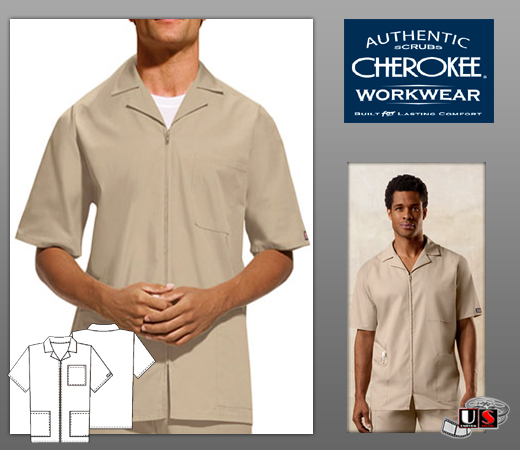 Cherokee Workwear's Men's Zip Front Jacket - Click Image to Close