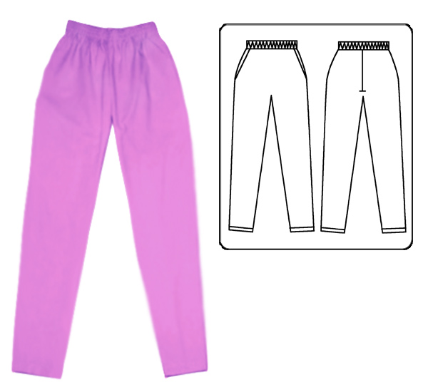 Basic 2 Pocket Scrub Pant - Lilac - Click Image to Close