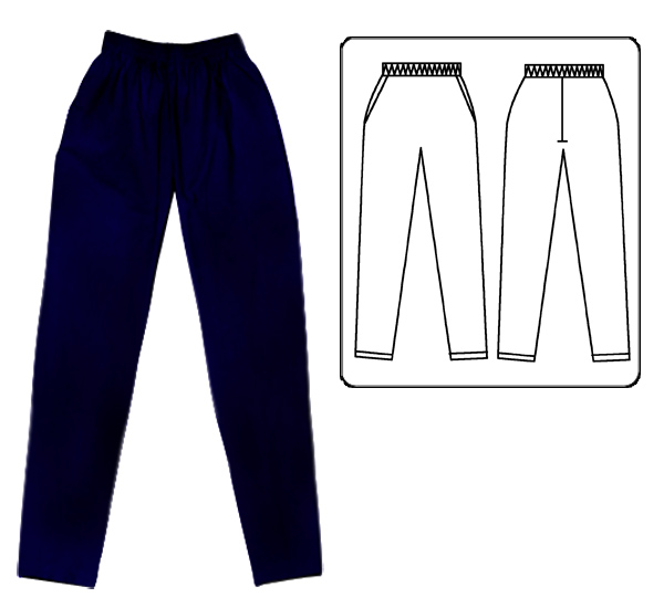 Basic 2 Pocket Scrub Pant - Navy Blue - Click Image to Close