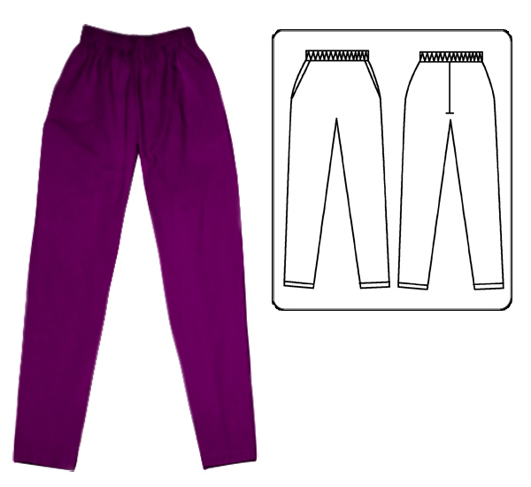 Basic 2 Pocket Scrub Pant - Purple - Click Image to Close