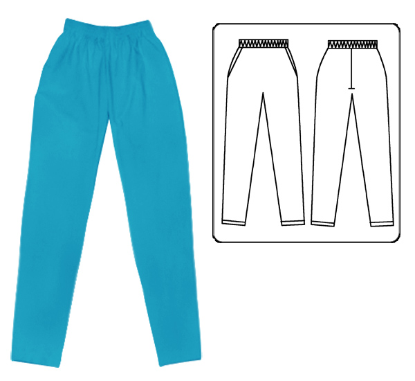 Basic 2 Pocket Scrub Pant - Water Blue - Click Image to Close