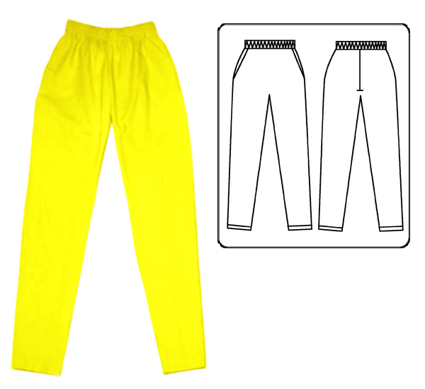 Basic 2 Pocket Scrub Pant - Yellow - Click Image to Close