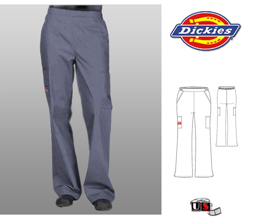 Dickies Women's W-Line Flat Front Boot Cut Scrub Pant (Tall) - Click Image to Close