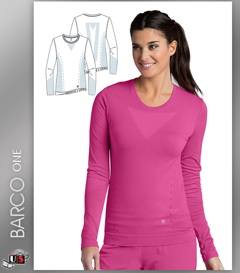 Barco One Women's Seamless Long Sleeve Knit T-Shirt - Click Image to Close