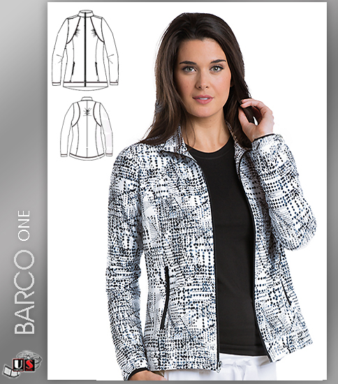 Barco One Accelerate Print Scrub Jacket - Click Image to Close