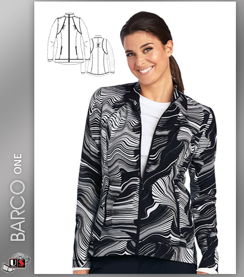 Barco One Origami Print Scrub Jacket - Click Image to Close