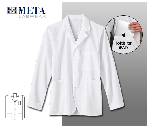 Meta Labwear Unisex 30" Consultation iCoat - Click Image to Close