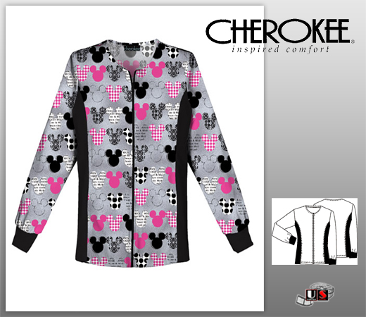 Cherokee Tooniform Warm-up Jacket - Mickey - Click Image to Close