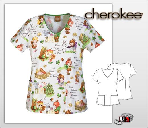 Cherokee Seed of Kindness V-Neck Top - Click Image to Close