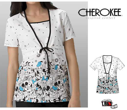 Disney Cherokee Tooniform Empire Waist Top - Click Image to Close