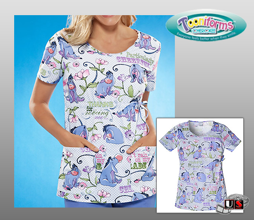 Cherokee Disney Amusing Eeyore Round Neck Top - Click Image to Close