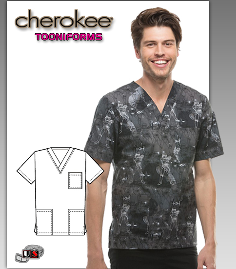 Cherokee Tooniforms Starwars Trooper Patrol Unisex Top - Click Image to Close