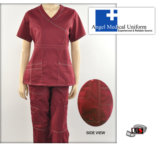 Angel Kaia Multi Pocket Scrub Suit Set - Click Image to Close