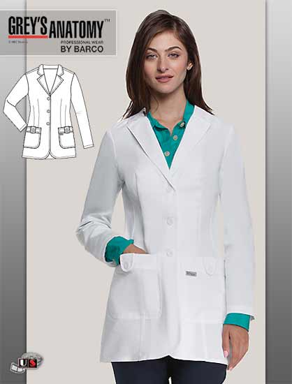 Grey's Anatomy 32" Women's Labcoat - Click Image to Close