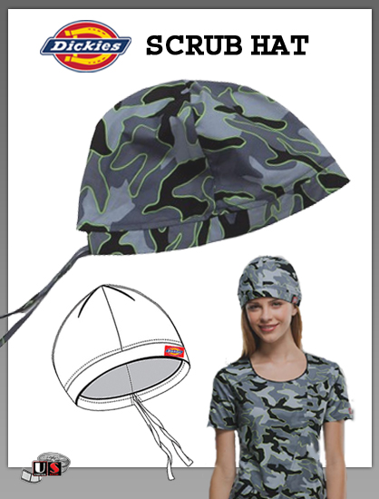 Dickies Printed Glow Your Own Way Bouffant Scrub Hat - Click Image to Close