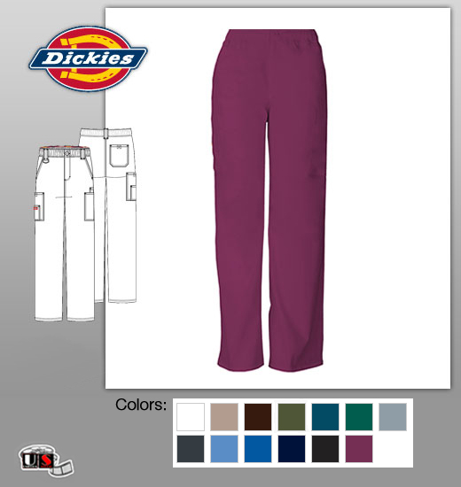 Dickies EDSMen's Zip Fly Pull-on Pnt all Around Elastic Waistbnd - Click Image to Close