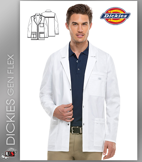 Dickies Gen Flex Contrast Stich Mens Lab Coat - Click Image to Close