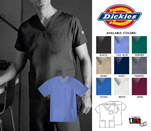 Dickies Men's Fit Utility Top Top With a Chest Pocket - Click Image to Close