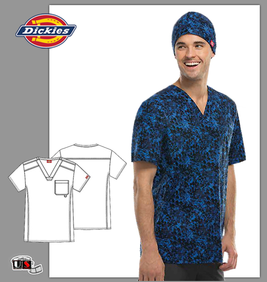 Dickies GEN FLEX Star Player Men's V-Neck Top - Click Image to Close