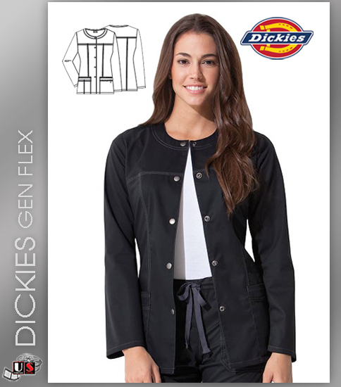 Dickies GenFlex Contrast Stitch Youtility Crew Neck Warm-Up Jack - Click Image to Close