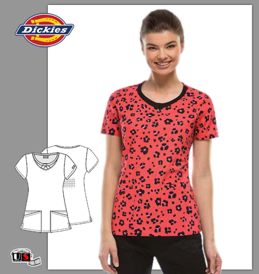 Dickies EDS Printed Real Wild One Jr. Fit Round Neck Top - Click Image to Close