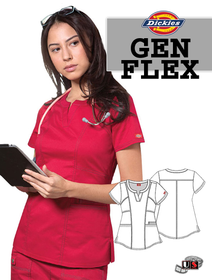 Dickies GenFlex Jr. Fit Round Neck Top - Click Image to Close