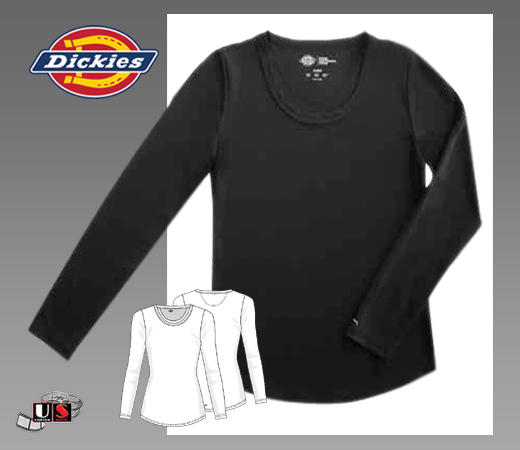 Dickies Jr. Fit Long Sleeve Crew Neck Tee - Click Image to Close