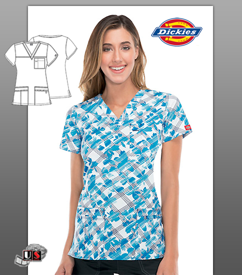 Dickies "Youtility" Printed I'm Plaid I Did It Jr. Fit V-Neck To - Click Image to Close