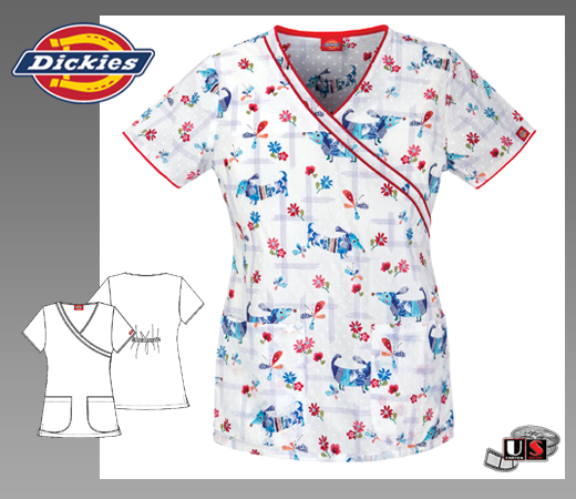 Dickies Fashion Jr. Fit Mock Wrap Top in Wassup Dawg - Click Image to Close