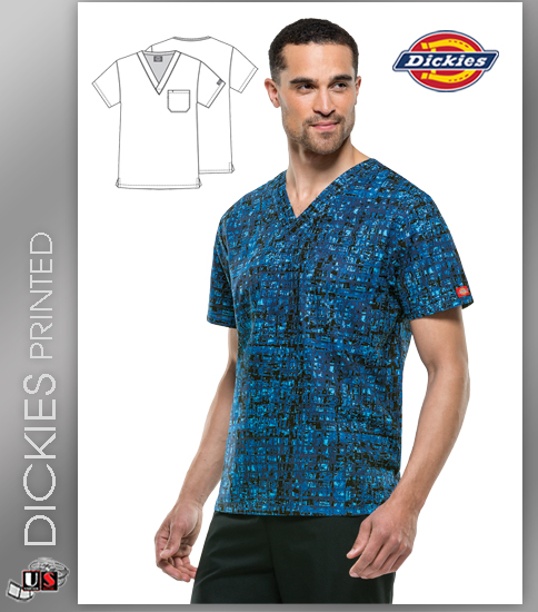 Dickies EDS Unisex Matrix My Day V-Neck Top - Click Image to Close