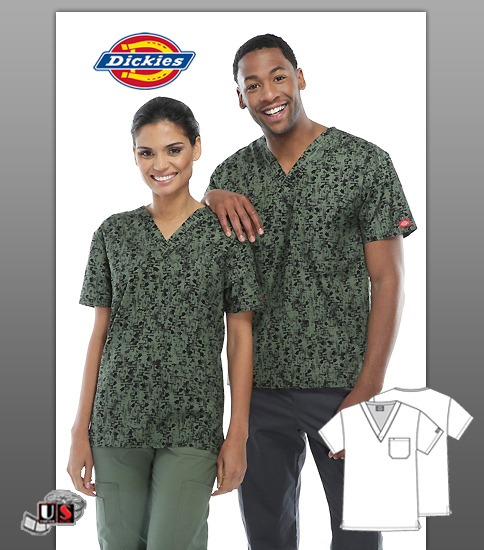 Dickies Scratch That Olive Jr. Fit Round Neck Top - Click Image to Close