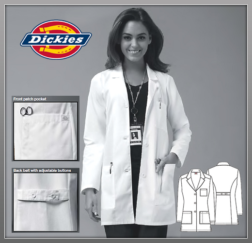 Dickies 32 Womens Classic Missy Fit Fashion Notched Collar Lab - Click Image to Close