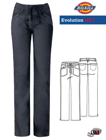 Dickies Evolution Junior Fit Low-Rise Straight Leg Pant - Click Image to Close