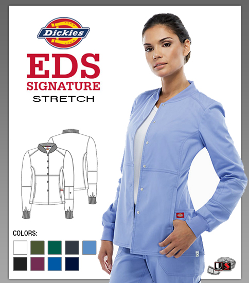 Dickies EDS Signature Snap Front Warm-Up Jacket - Click Image to Close