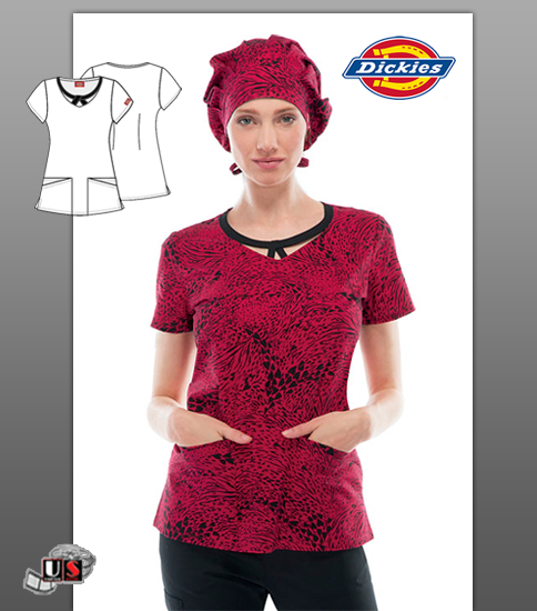 Dickies Printed My Untamed Heart Round Neck Top - Click Image to Close