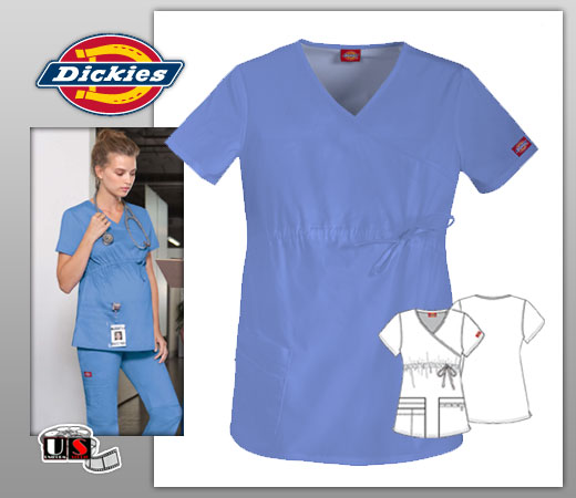 Dickies GenFlex Maternity Mock Wrap Top - Click Image to Close