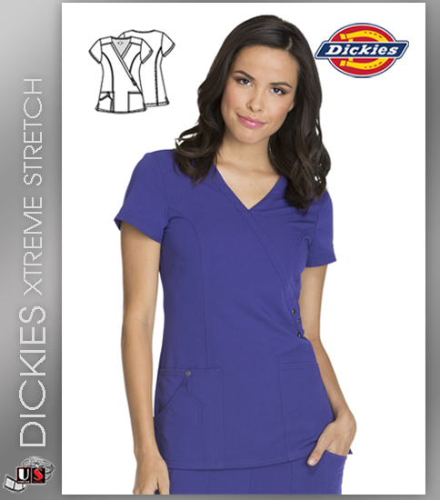 Dickies Xtreme Stretch Mock Wrap Top - Click Image to Close