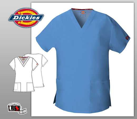 Dickies EDS Signature Missy Fit V-Neck Top - Click Image to Close