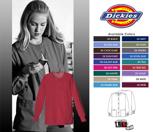 Dickies Classic Missy Fit Warm-Up Jacket - Click Image to Close
