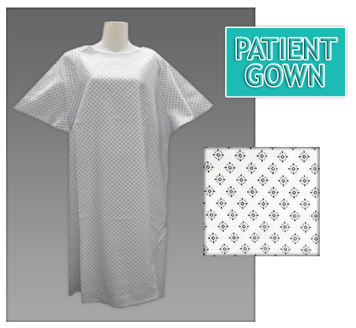 Angel Patient Gown - White - Click Image to Close
