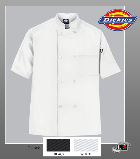 Dickies Chef Donatello Short Sleeve Coat - Click Image to Close