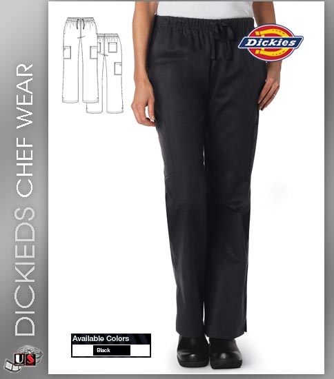 Dickies Chef Women's 6 Pockets Chef Pant - Click Image to Close
