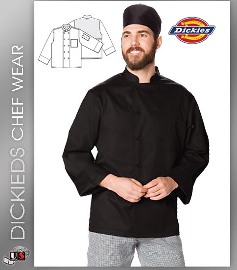 Dickies Chef Unisex 2 Pockets Cool Breeze Chef Coat - Click Image to Close
