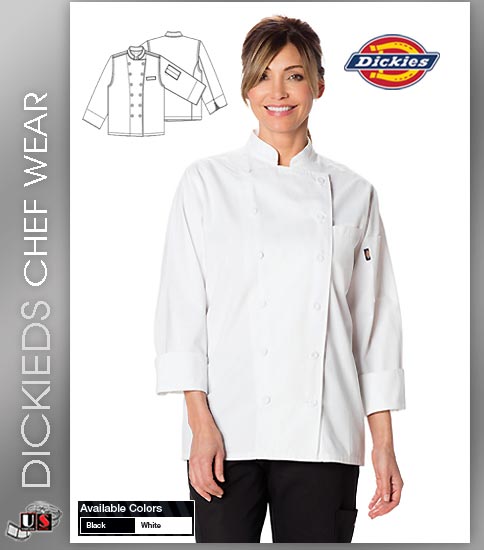 Dickies Chef Women's Executive 2 Pockets Chef Coat - Click Image to Close