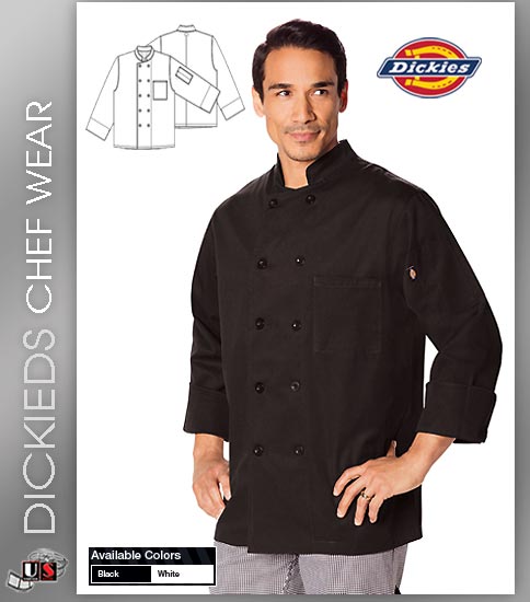 Dickies Chef Unisex Classic 2 Pockets Ten Button Chef Coat - Click Image to Close