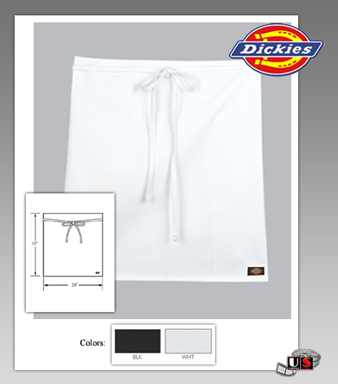 Dickies Chef Unisex 1 Pocket Bib Apron - Click Image to Close