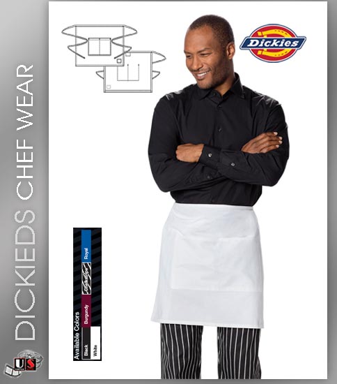 Dickies Chef Unisex Bib Apron - Click Image to Close