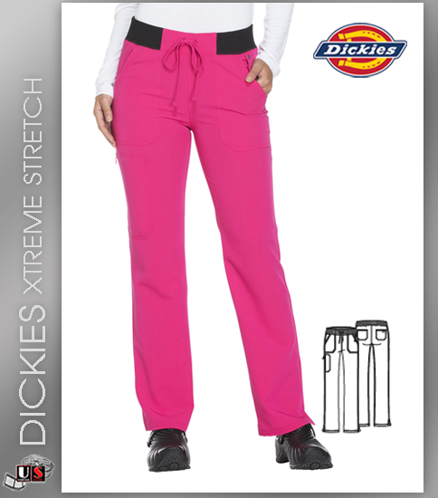 Dickies Xtreme Stretch Mid Rise Straight Leg Drawstring Pant HPK - Click Image to Close