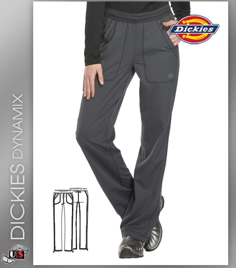 Dickies Dynamix Womens Mid Rise Straight Leg Pull-On Pant - Click Image to Close