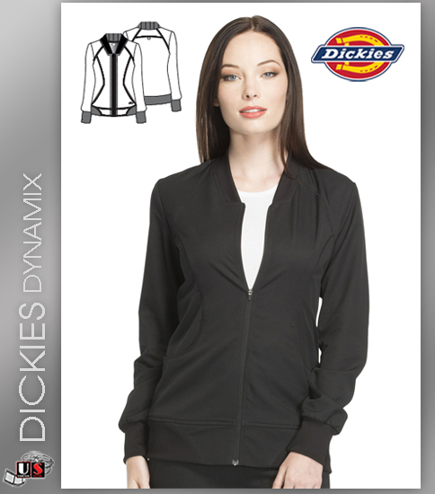 Dickies Dynamix Womens Zip Front Warm-Up Jacket - Click Image to Close